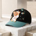 Kid's Black Fabric Cap, , small