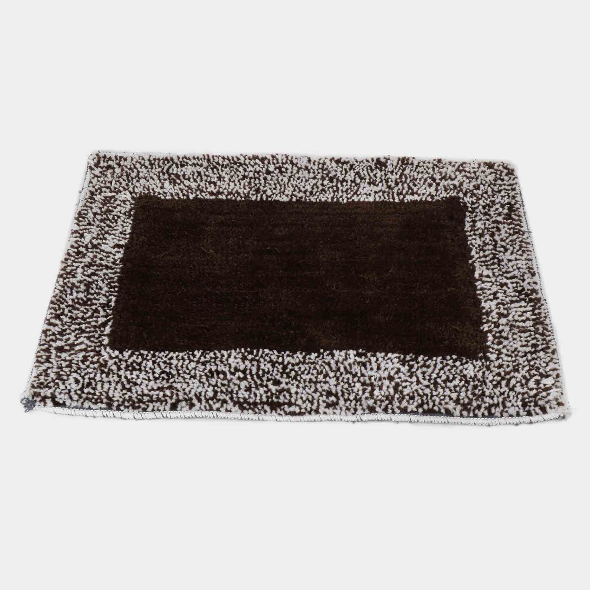 Home Beautiful                         Anti-Skid Brown Polyester Cotton Door Mat