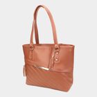 Women's Tan Polyurethane Tote Bag, , small image number null