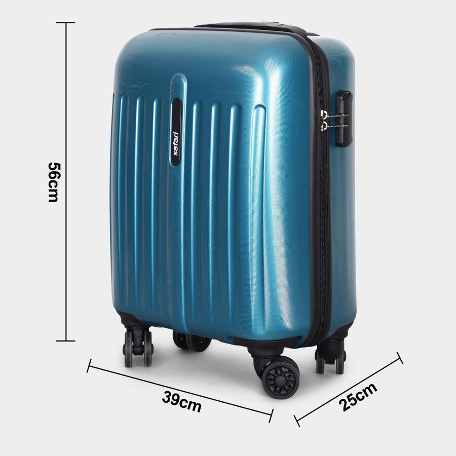 8-Wheel Light Blue Polypropylene Hard Case Trolley, Small, , large image number null