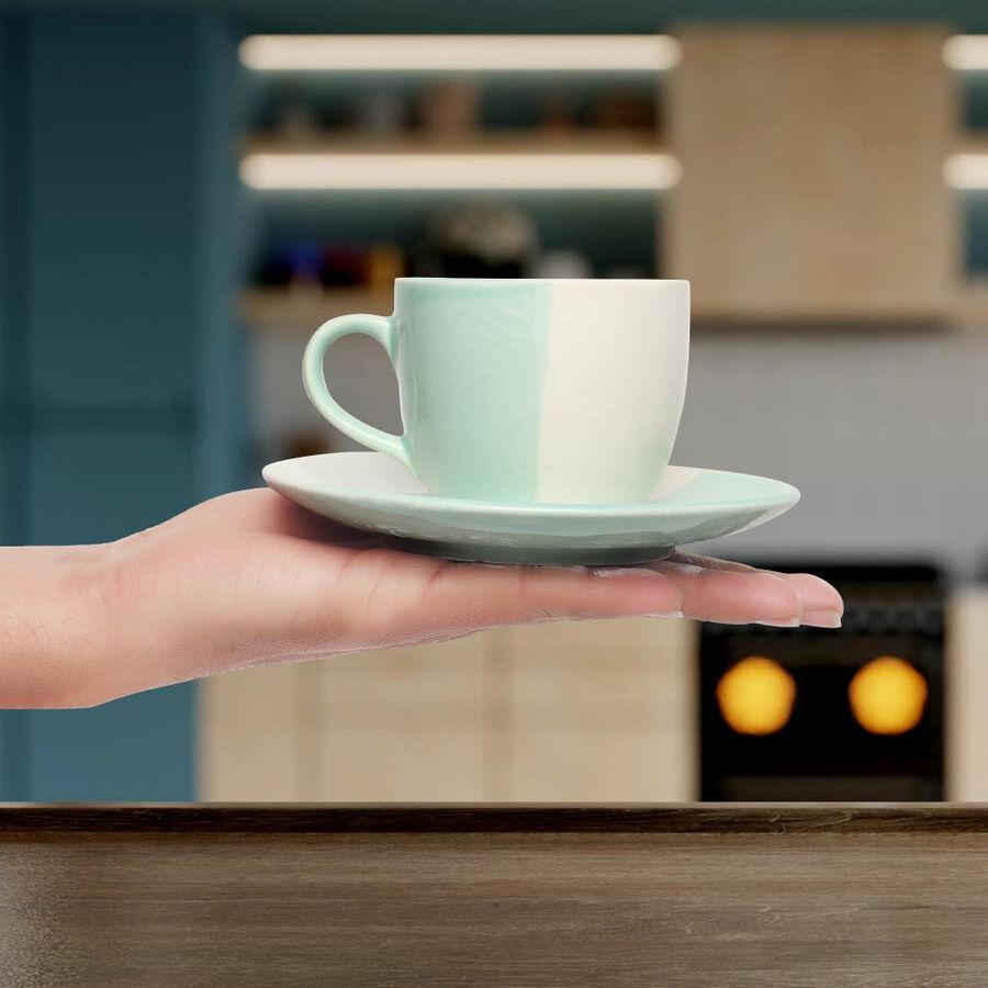 12 Pcs. Stoneware Cup and Saucer Set, , large image number null