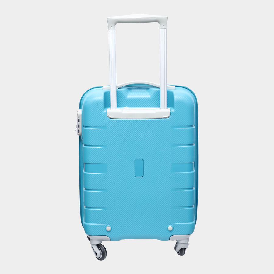 4-Wheel Blue Polypropylene Hard Case Trolley, Small, , large image number null