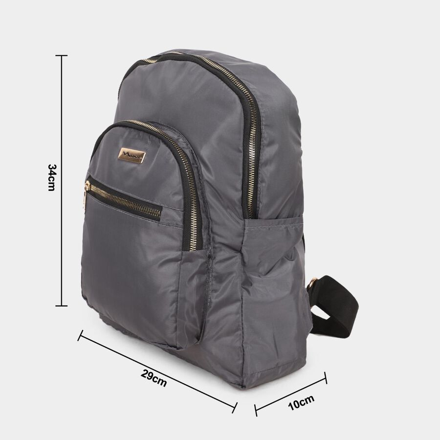 Women's Grey Canvas Backpack, , large image number null
