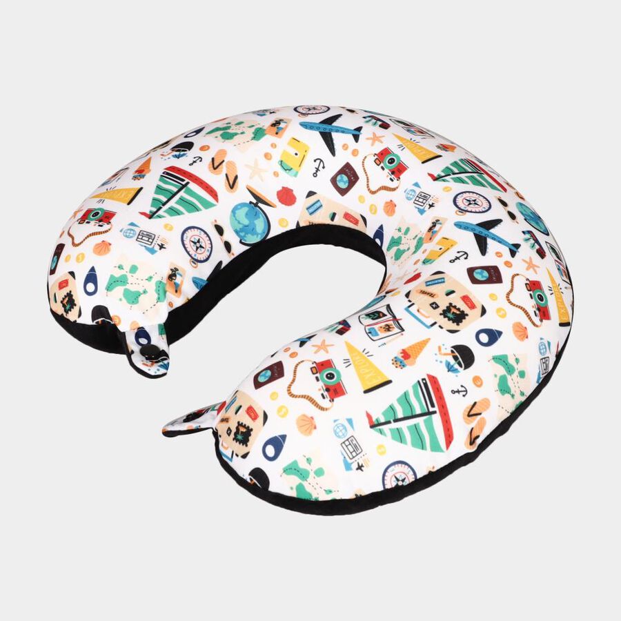 White Memory Foam Neck Pillow, , large image number null