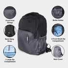 Dark Grey Polyester Backpack with Laptop Compartment, , large image number null