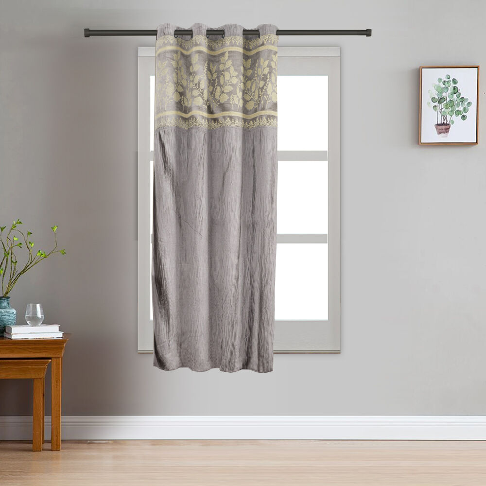 Home Beautiful                         5 ft. Dark Grey Polyester Curtain