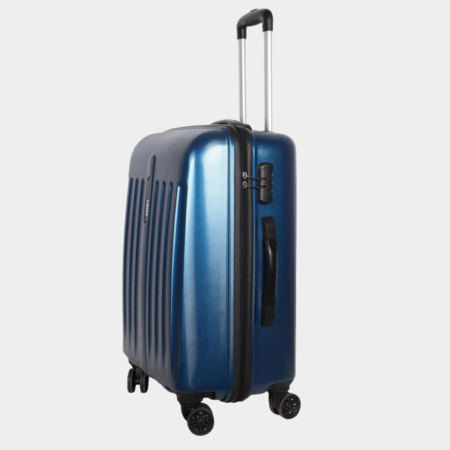 8-Wheel Dark Blue Polypropylene Hard Case Trolley, Medium, , large image number null