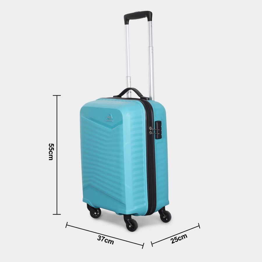 4-Wheel Aqua Polypropylene Hard Case Trolley, Small + Medium, , large image number null