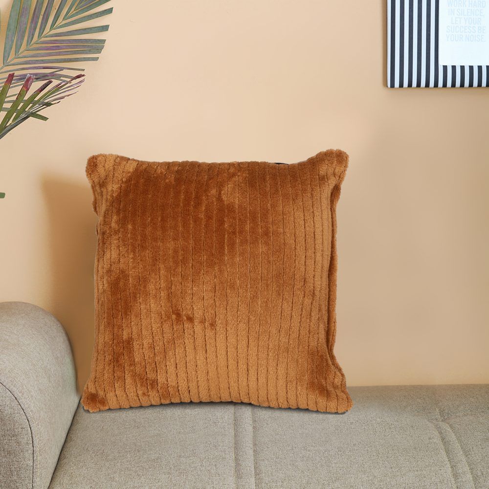 Home Beautiful                         Brown Velvet Cushion
