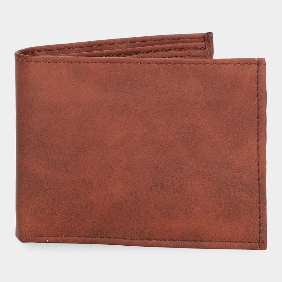 Men's Brown PU Wallet, , large