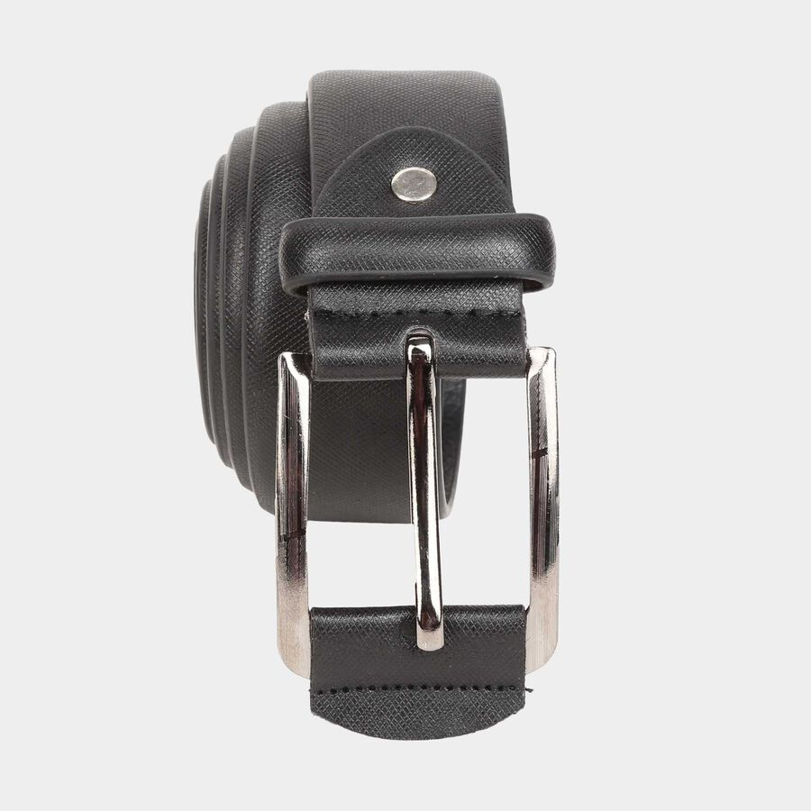 Men's Black Polyurethane Casual Belt, , large