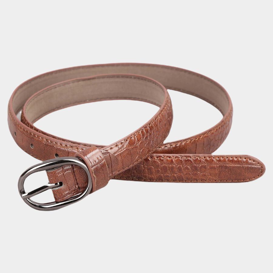 Women's Tan Polyurethane Belt, , large image number null