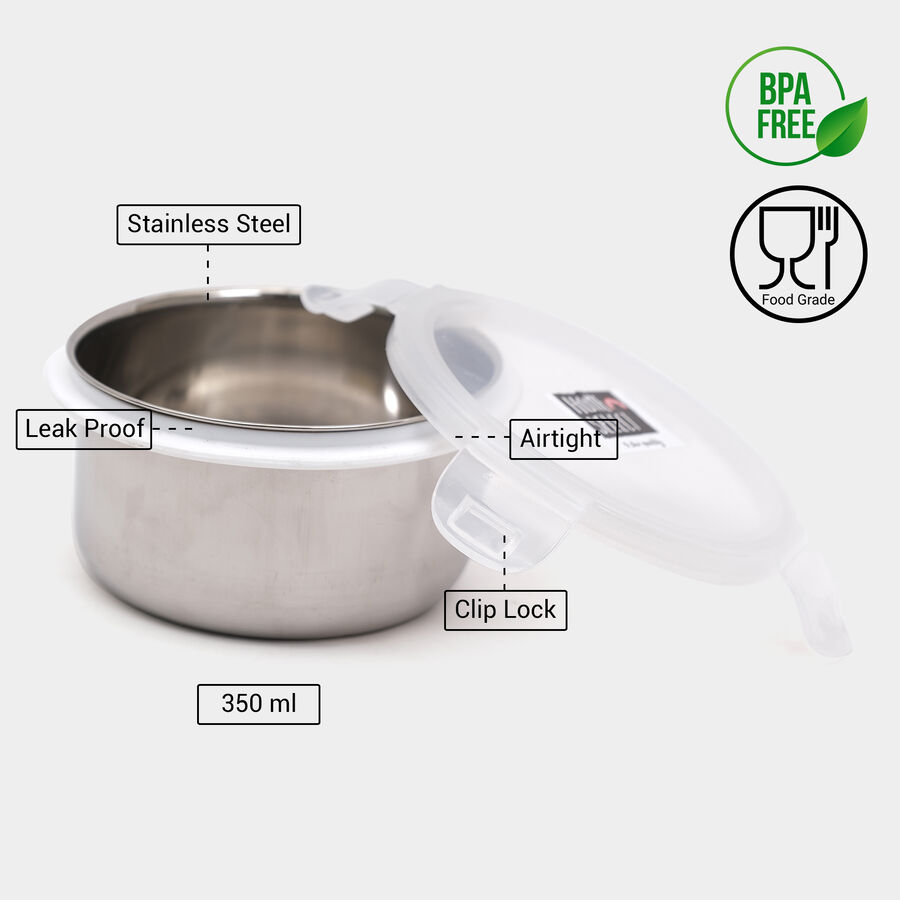 Air-Tight Stainless Steel Container, 350 ml, , large image number null