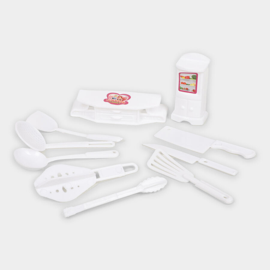 Kid's Red Plastic Kitchen Set, , large