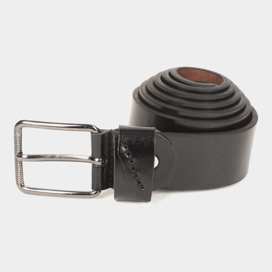 Men's Black Polyurethane Casual Belt, , large image number null