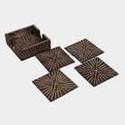 Wood Coaster, Set of 6, , small image number null