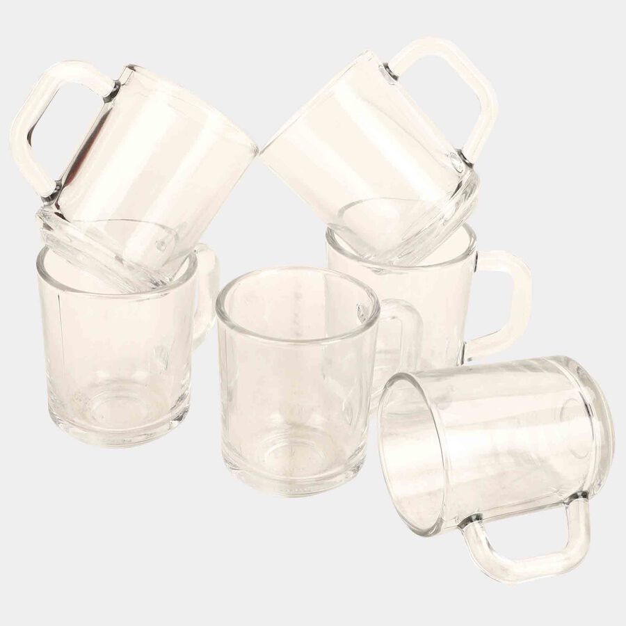 200 ml Glass Coffee Mug, Set of 6, , large image number null