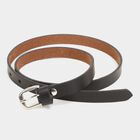 Women's Black Polyurethane Belt, , small image number null