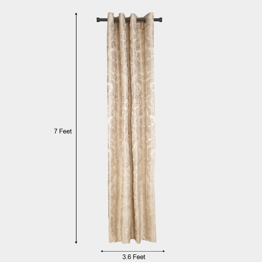 7ft. Cream Microfiber Door Curtain, , large image number null
