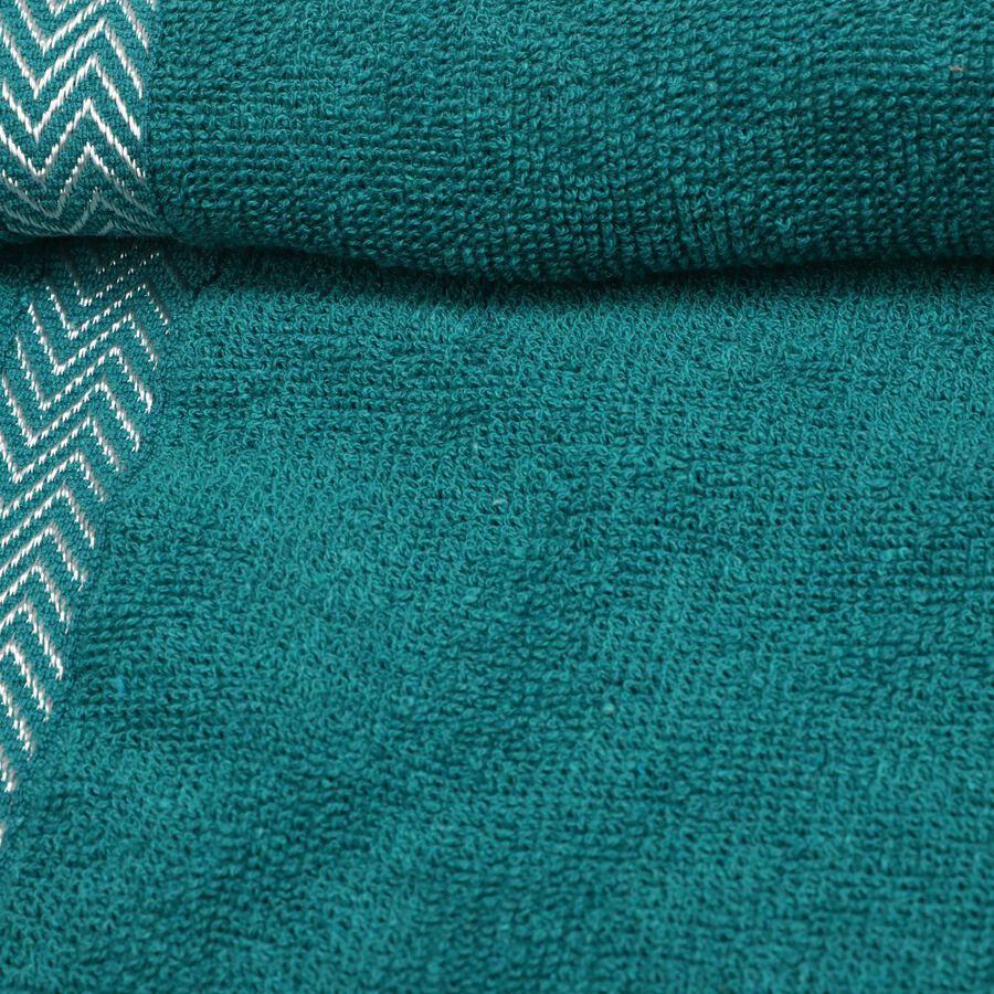 400 GSM Teal Blue Cotton Blend Hand Towel, , large