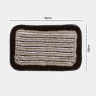 Brown Stripe Microfiber Bath Mat, , small image number null