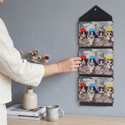 Grey Polyester Cotton Wall Hanging