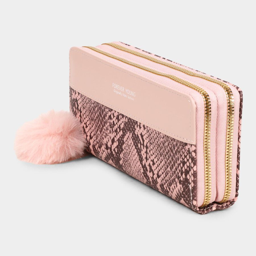 Women's Colour Block Polyurethane Long Wallet, , large image number null