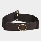 Women's Black Polyurethane Belt, , small