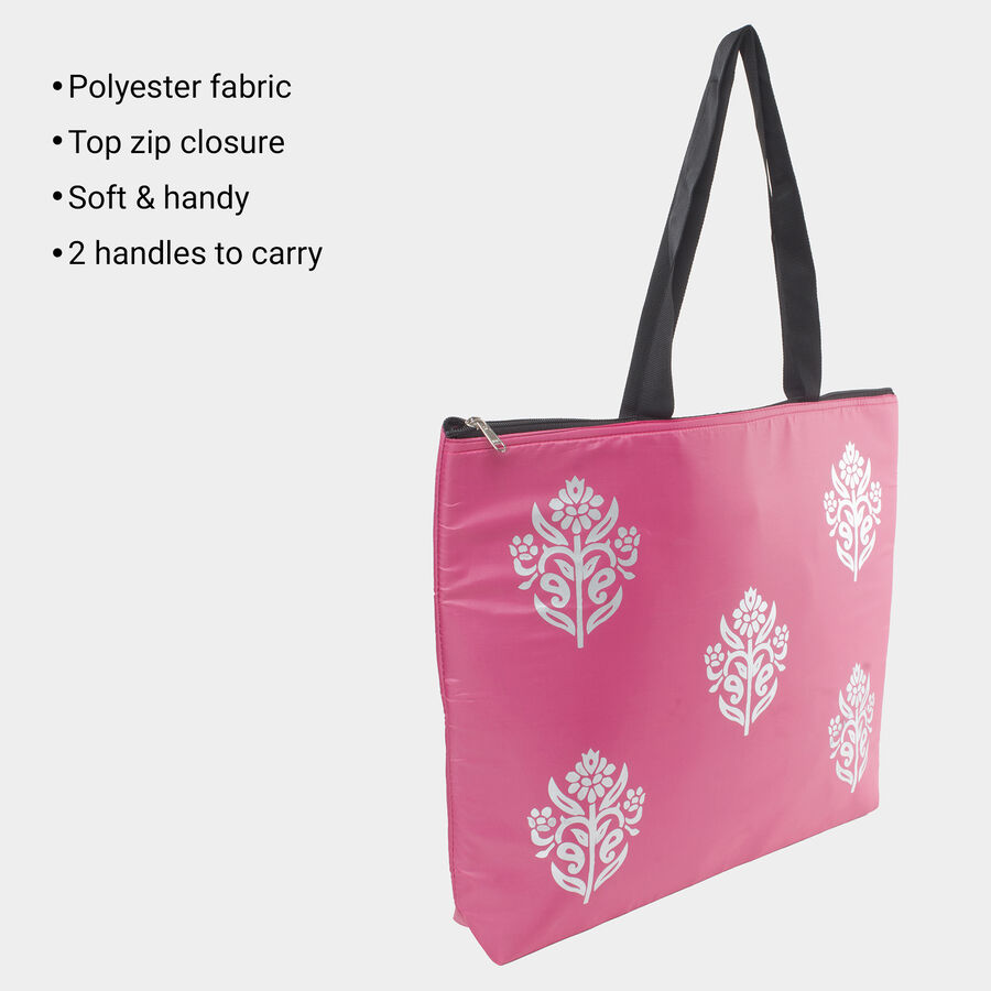 Women Printed Pink Tote Bag, , large image number null