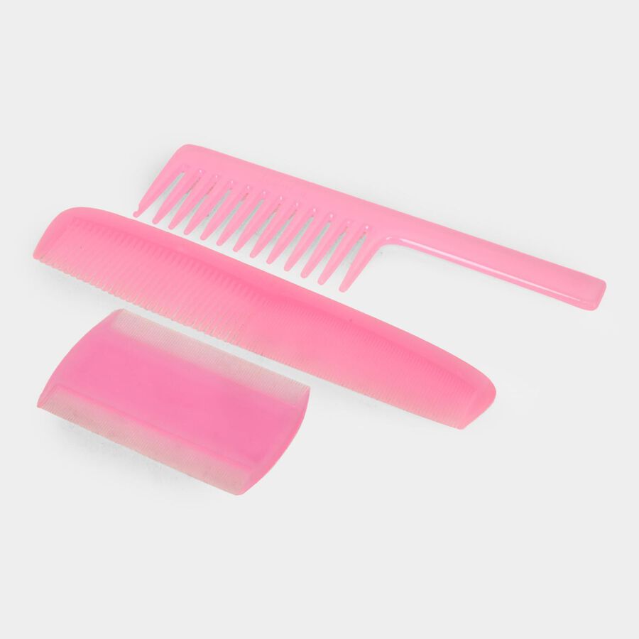 Plastic Hair Comb Set of 3, , large image number null