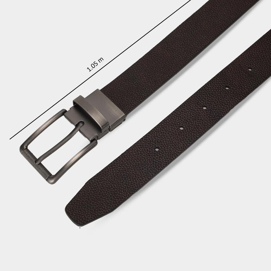 Men's Black PU Belt, , large