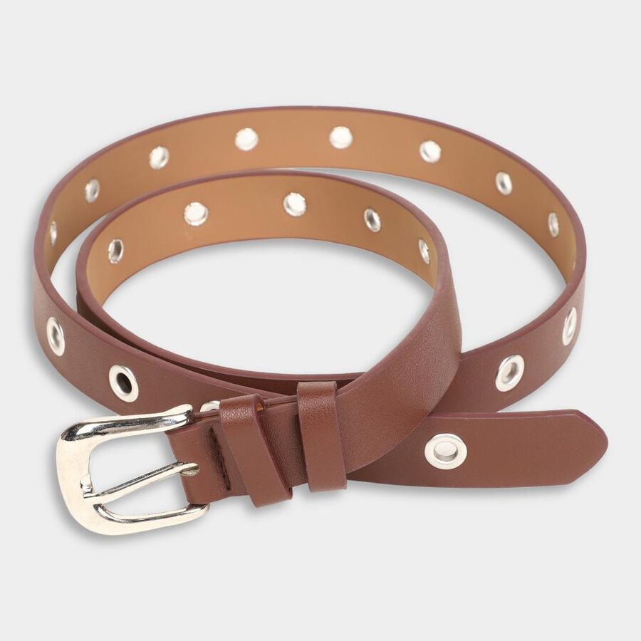 Women's Brown Polyurethane Belt, , large