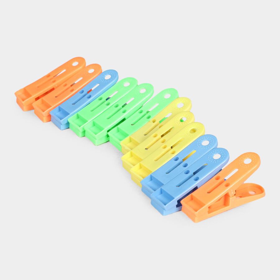 Plastic Cloth Clips-Set of 12 (Color/Design May Vary), , large image number null