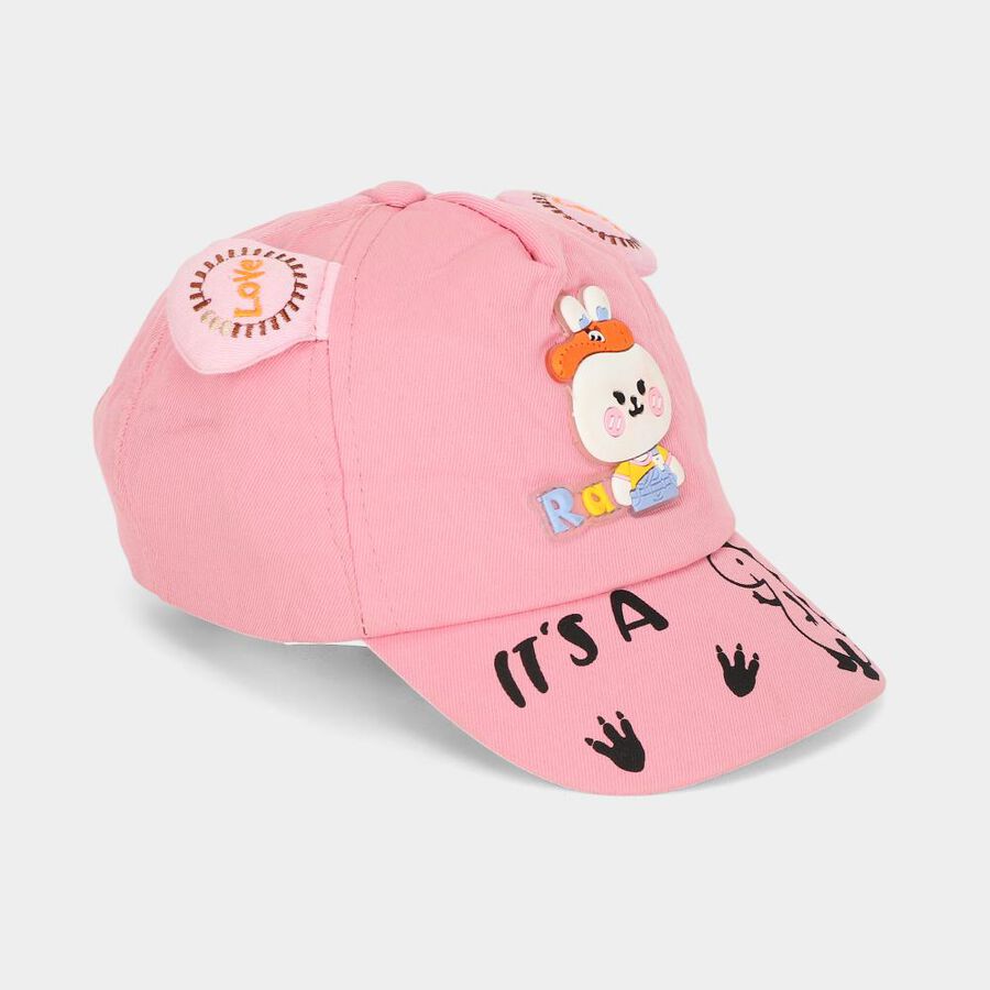 Kid's Pink Fabric Caps, , large