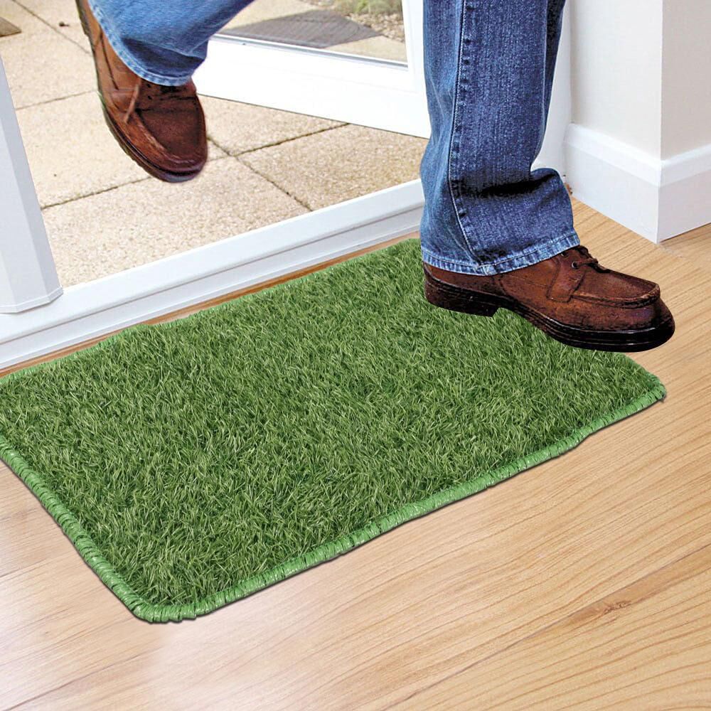 Home Beautiful                         Anti-Skid Dark Green Polypropylene Door Mat
