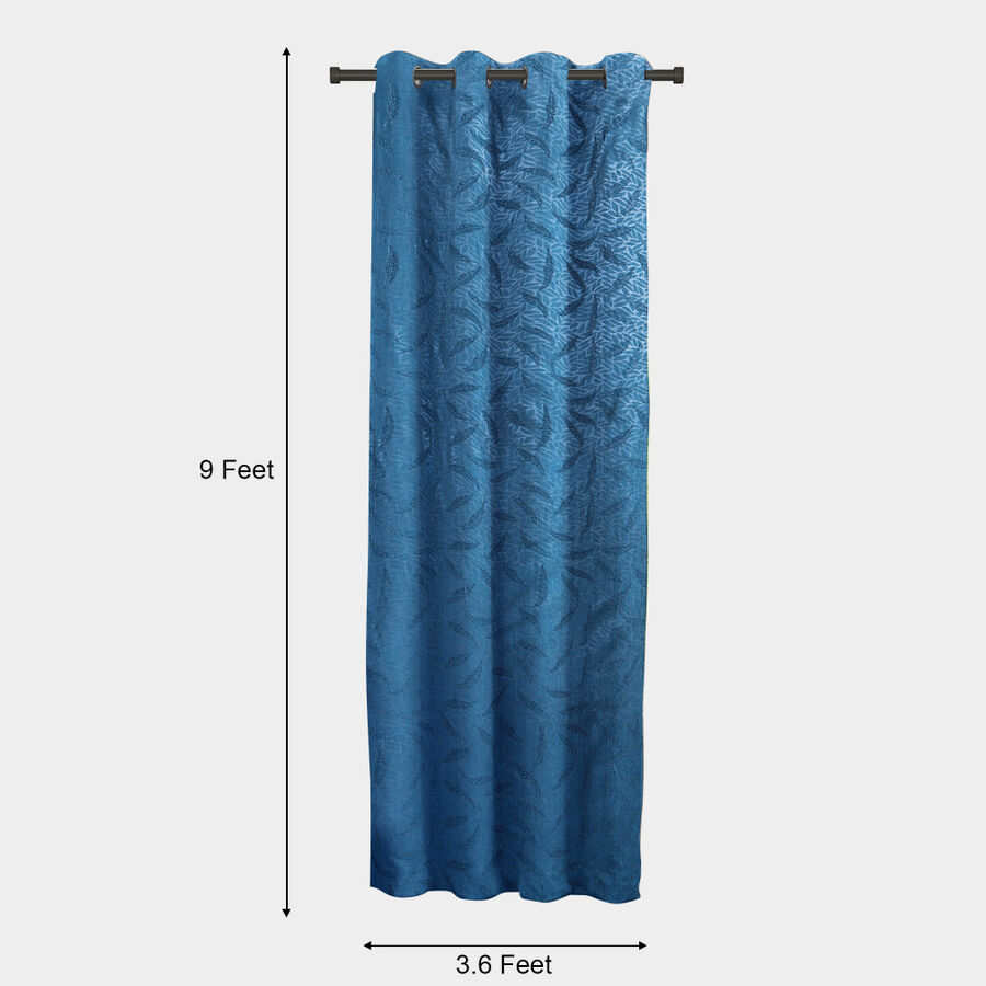 9ft. Dark Blue Microfiber Long Door Curtain, , large image number null