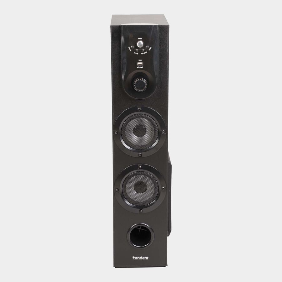 Wood Speaker, Black, 320 mm X 200 mm X 690 mm, 40 W RMS, , large image number null