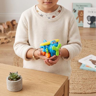 Kid's Blue Plastic Plane
