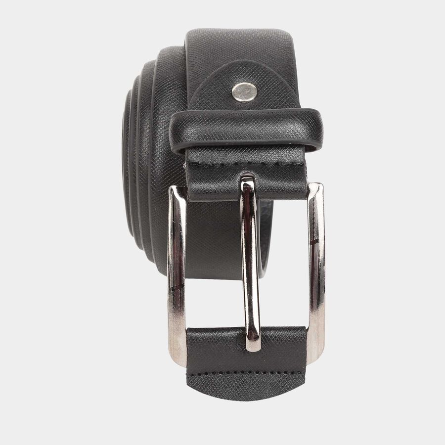 Men's Black Polyurethane Casual Belt, , large image number null