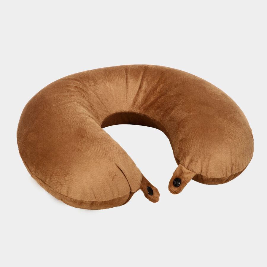 Brown Memory Foam Neck Pillow, , large image number null