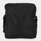 Black Nylon Messenger Sling Bag with Adjustable Shoulder Strap, , small