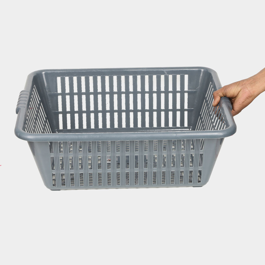 Grey Plastic Basket, , large image number null