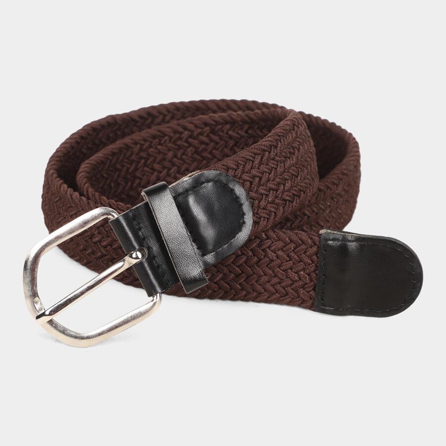 Men's Brown Canvas Casual Belt, , large image number null