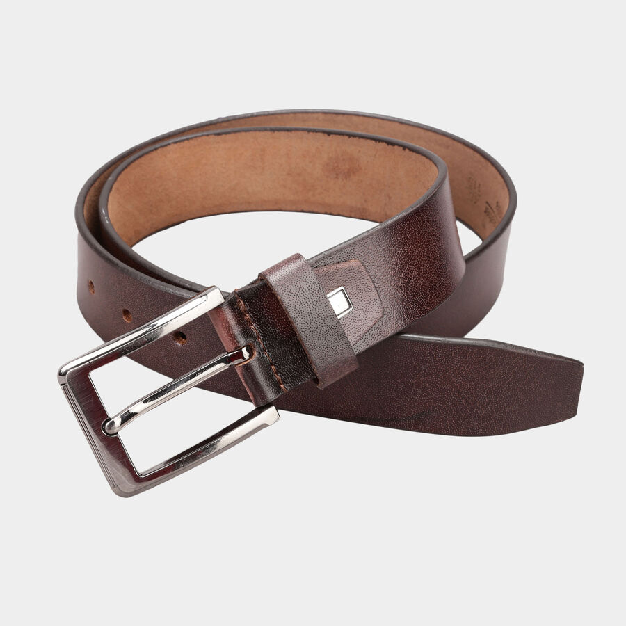 Men's Leather Casual Belt, Size 36, Smooth/Plain, , large image number null