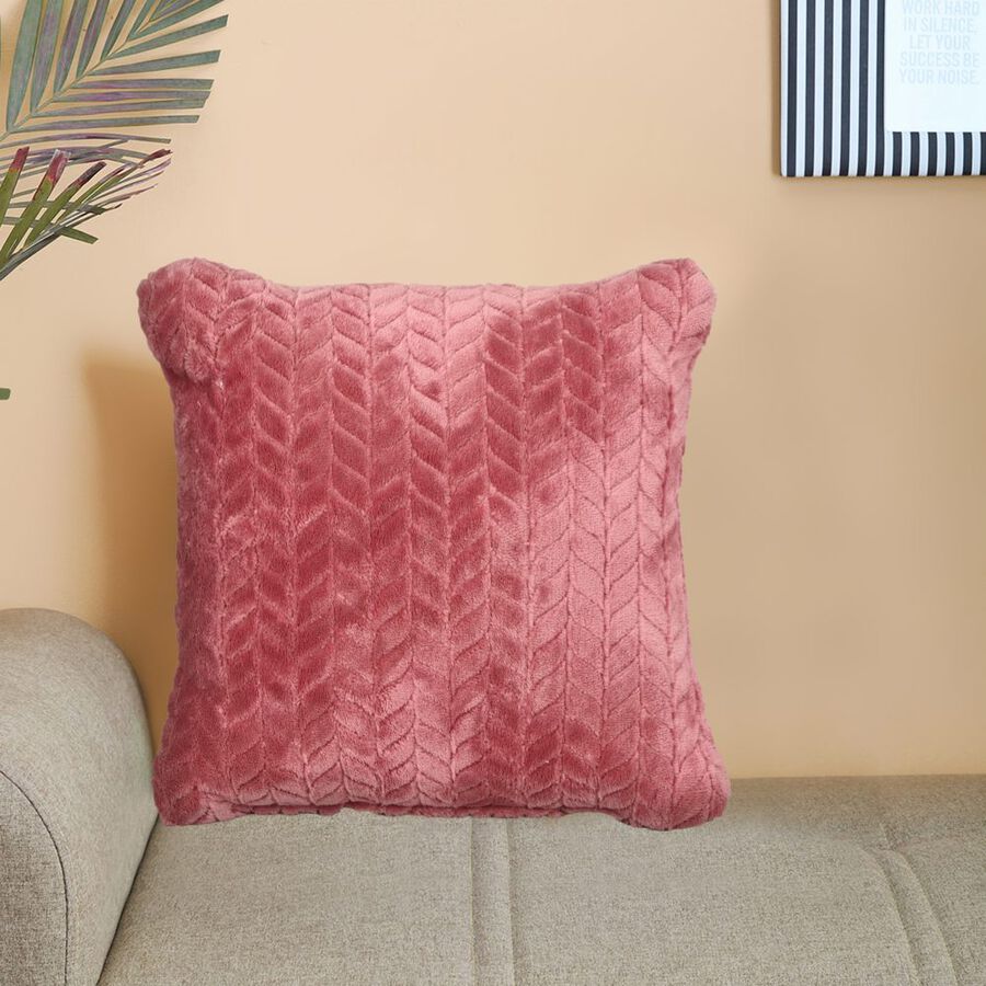 Pink Textured Cushion, , large