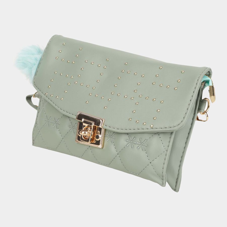 Women's Polyurethane Zipper Sling Bag, , large image number null