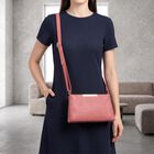 Women's Pink Polyurethane Bag, , small