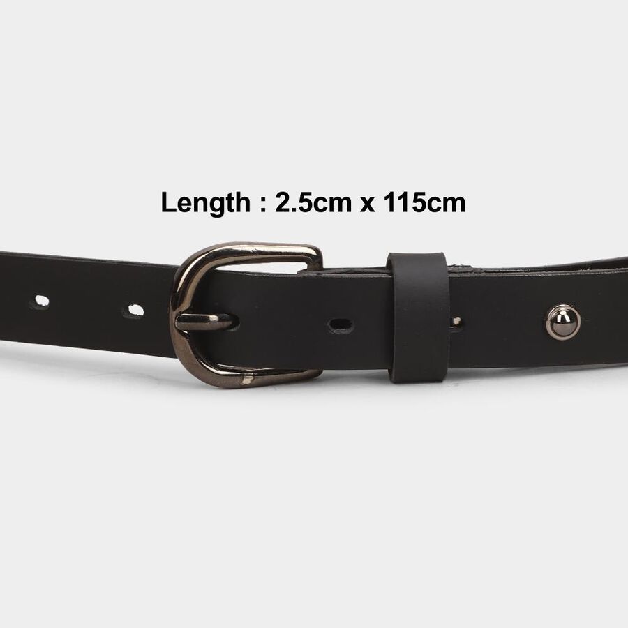 Women's Black Pu Belt, , large image number null