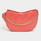 Women's Peach Polyurethane Sling Bag, , small image number null