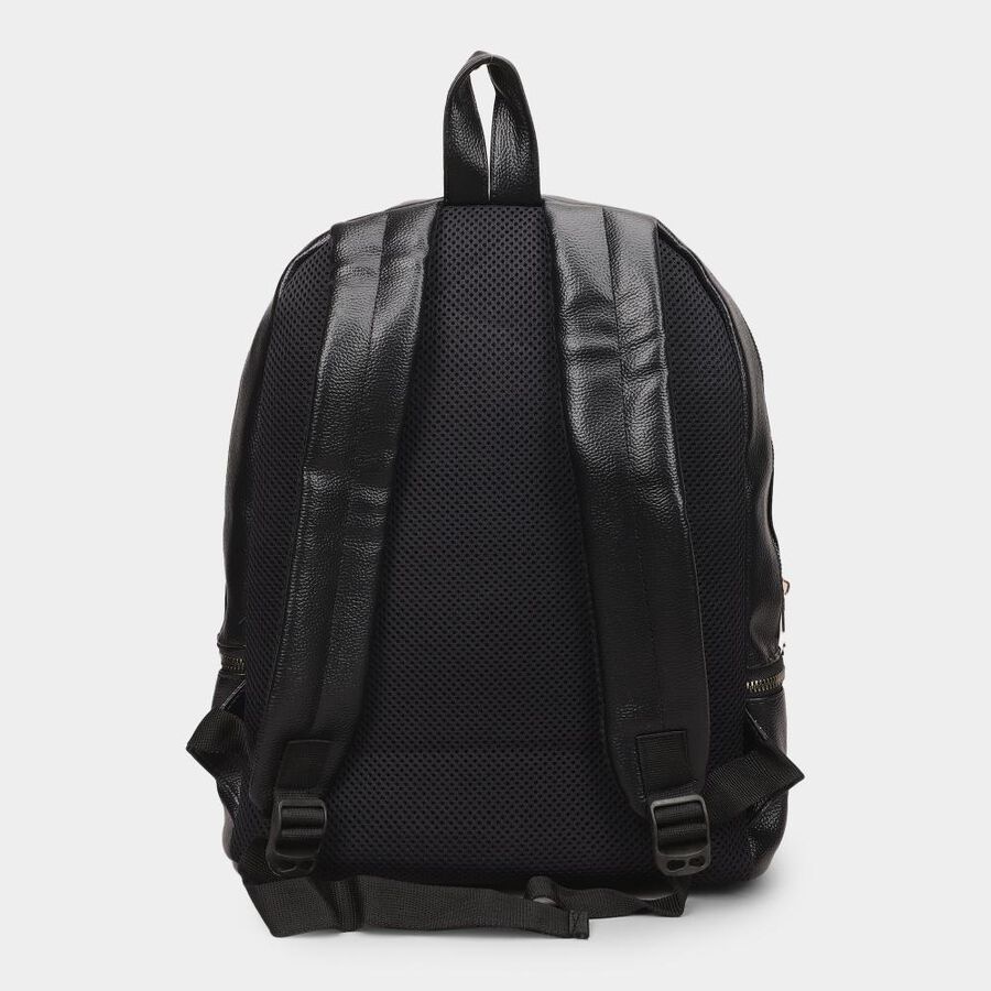 Women Black PU Bag, , large image number null